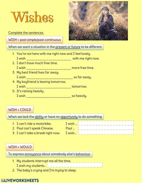 5 Wishes Worksheet