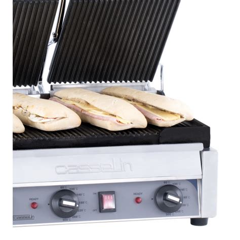 Grill Panini double Premium rainurée CGP2RRPT