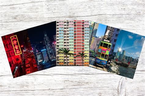 (Sights of Hong Kong) A Set of 5 Blank Greeting Card - Qraftie