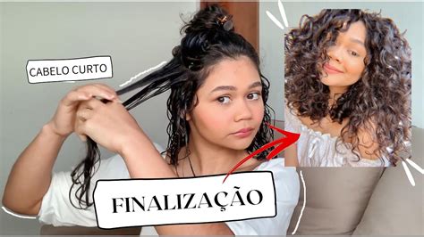 COMO ESTOU FINALIZANDO MEU CABELO CACHEADO CURTO CACHOS 3A YouTube