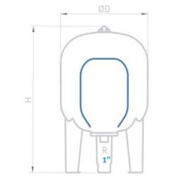 VASO EXPANSIÓN CON PATAS IBAIONDO 50 LTS AMF P PLUS INOX 1