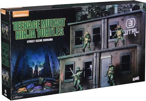 Teenage Mutant Ninja Turtles Neca Street Scene Diorama 90s Movie