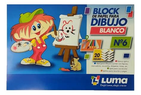 Block De Dibujo Blanco Luma Tipo El Nene N X Hojas Env O Gratis