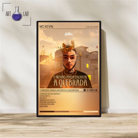 Quadro decorativo álbum Spotify MC Kevin O Menino Ainda Encanta a