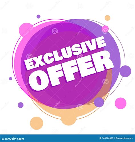 EXCLUSIVE OFFER - SPECIAL OFFER Stock Illustration - Illustration of