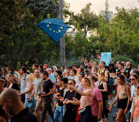 LGBT Oriented People Take Part In Gay Pride Parade Men And Women Marched In Support Of People