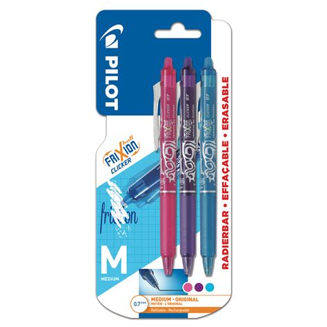 Stylo rollers effaçable frixion ball clicker fun PILOT PEN le lot de