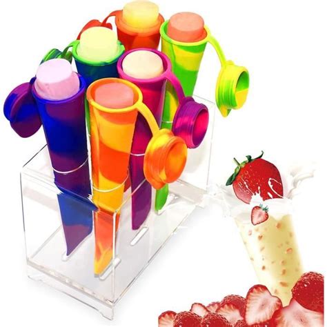 Lot De Moules Glace En Silicone Faits Maison Couleur Pure Avec