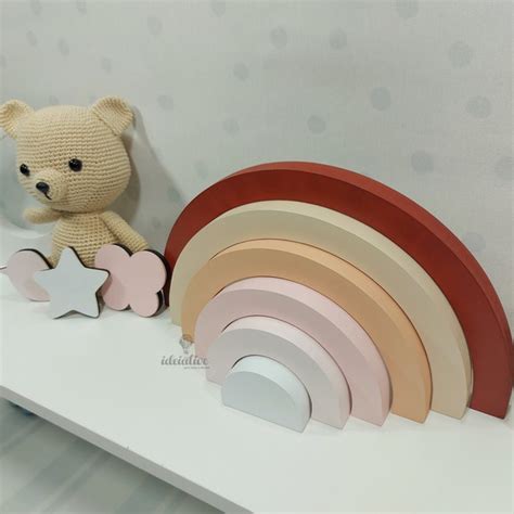 Arco Iris Em Mdf Para Quarto Infantil Elo Produtos Especiais