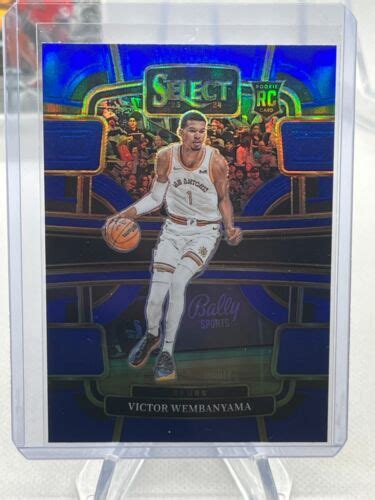 Victor Wembanyama 2023 24 Panini Select 87 Blue Silver Prizm Concourse