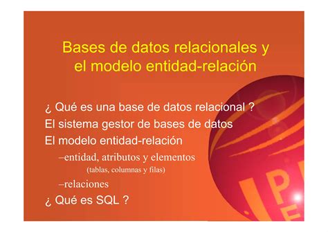 Bases De Datos Relacionales Ppt Descarga Gratuita