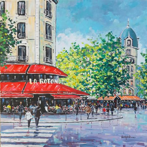 Peinture La Rotonde A Paris Par Euger Carr D Artistes