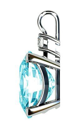 Oval Aquamarine And Diamond Pendant Waldemar Jewellers