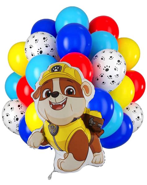 Zestaw Balon W Psi Patrol Rubble Apki Piesek Na Urodziny Balon Foliowy