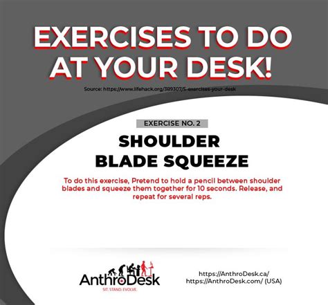 EXERCISES TO DO AT YOUR DESK! | Desk workout, Exercise, Office exercise