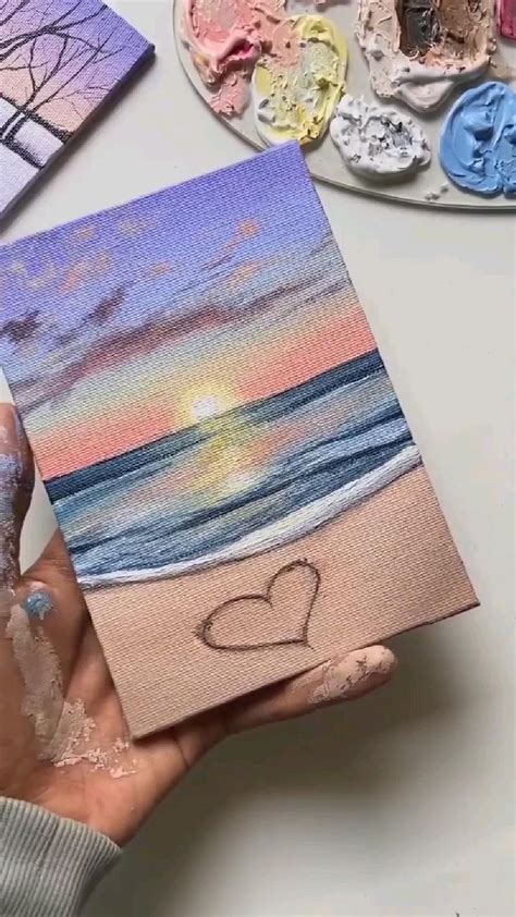 Pin By Aesthete Arts On Painting Videos Mini Canvas Art Book Art Diy