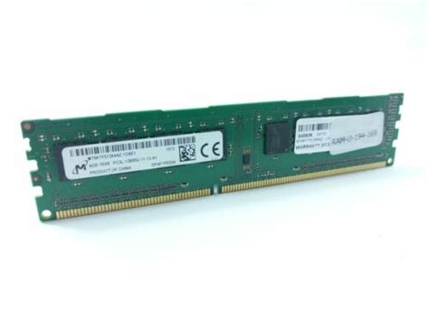 Micron MT8KTF51264AZ-1G6E1 4GB PC3L-12800 DDR3-1600 Desktop RAM | eBay