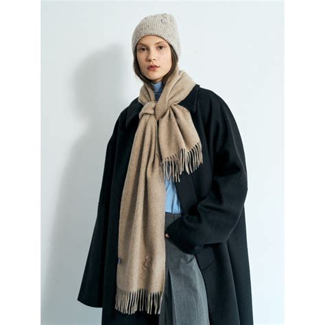 Lost In Warmth Classic Cashmere Scarf Raw Cashmere Lost Pattern