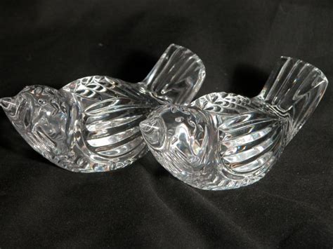 108 Waterford Crystal Bird Pair Lot 108