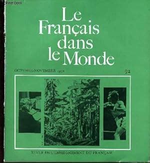 LE FRANCAIS DANS LE MONDE N92 Oct Nov 1972 Enquete 1971 2e