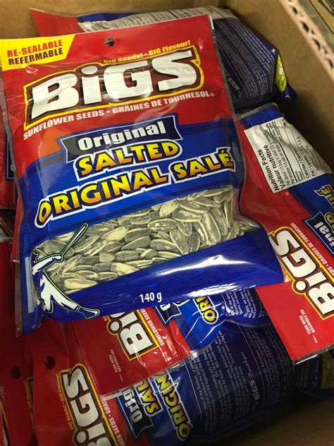 Case Of Bigs Original Salted Sunflower Seeds 24 X 140g