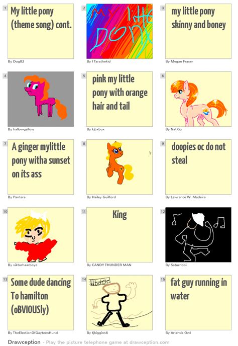 My little pony (theme song) cont. - Drawception