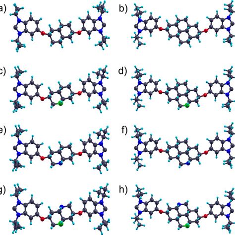 The Relaxed Atomic Structures Of The Dithiol Molecules Which Will Be