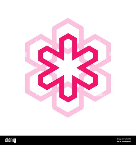 Abstrakte Runde Emblem Blume Logo Design In Einem Kreis N Lineare Stil