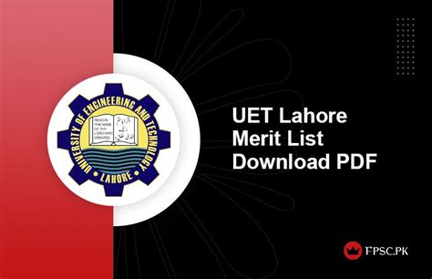 Uet Lahore Merit List 2025 1st 2nd 3rd Announced