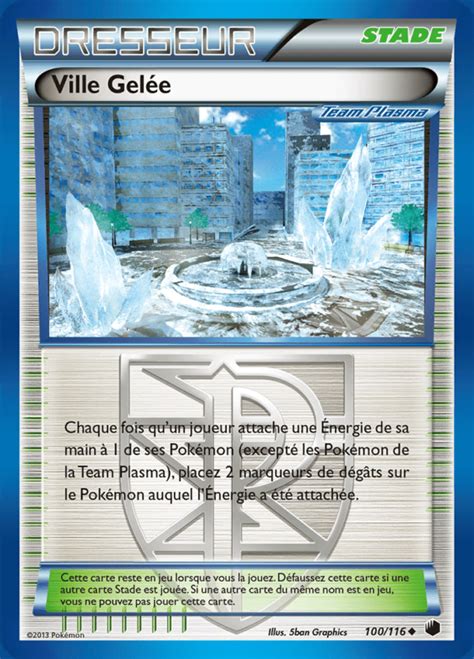 Carte Pokémon Ville Gelée 100 116 NB Glaciation Plasma à l unité