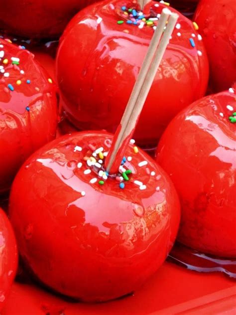 red candied apples...yum | Red candy, Red color, Candy apple red