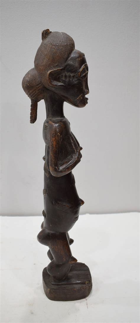 African Statue Baule Tribe Male Wood Statue