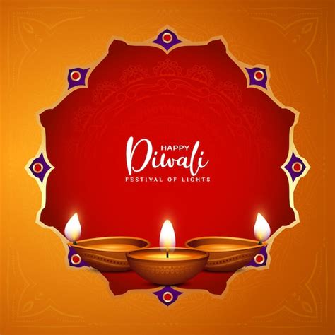 Free Vector Beautiful Happy Diwali Festival Cultural Background With