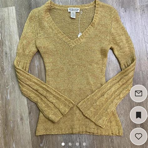 SEMI SHEER KNIT BELL SLEEVE SWEATER Repop Depop Depop