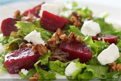 Roasted Beet Salad with Honey Roasted Walnuts Recipe