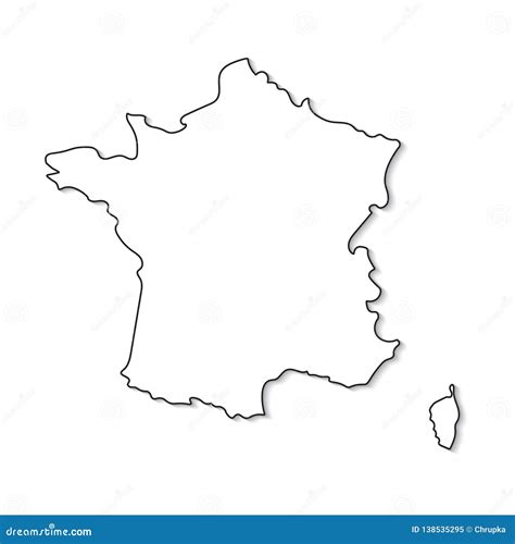 Mapa Blanco Y Negro De Francia Ilustraci N Del Vector Ilustraci N De