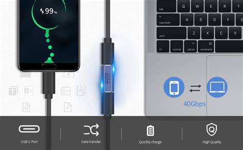 Duttek USB C Coupler 40Gbps USB C Femelle à Femelle supporte 8k 60HZ et