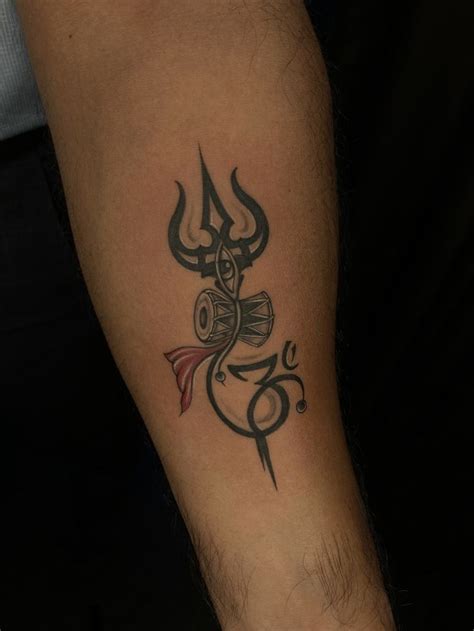 Om Trishul Tattoo Hand Tattoos For Girls Tattoos Forearm Tattoo