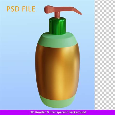 Premium PSD 3d Render Illustration Lotion Bottle