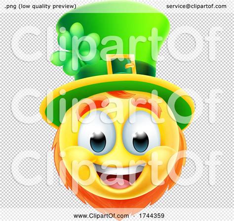 Leprechaun Emoticon Emoji Face Cartoon Icon by AtStockIllustration #1744359