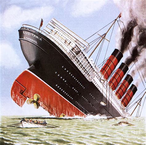 Lusitania Sinking Painting