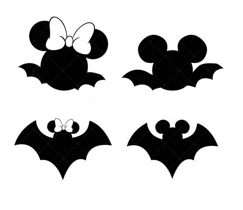 Vampire Bats Svg Mickey Minnie Svg Png Pdf Halloween Svg