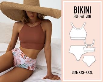 Bikini Pattern PDF Sewing Pattern Swimsuit One Piece Bikini Sewing