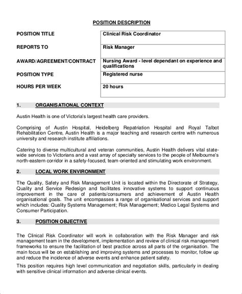 Free 10 Sample Nurse Job Description Templates In Ms Word Pdf