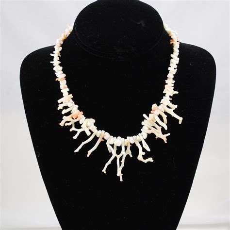 Angel Skin Pink Branch Coral Necklace – Estatebeads