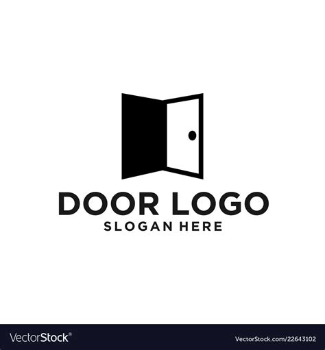 Door logo design Royalty Free Vector Image - VectorStock