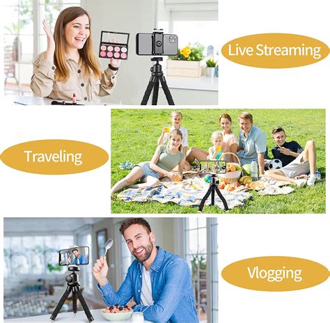 Sensyne 62 Phone Tripod Selfie Stick Bundle With Flexible Phone