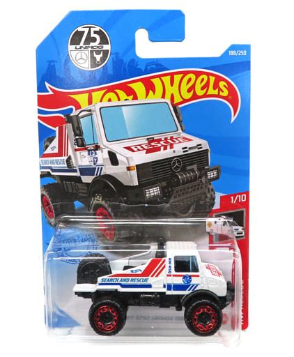 駿河屋 MERCEDS BENZ UNIMOG ホワイトレッドブルー Hot Wheels HE RESCUE GTC M C ホットウィール