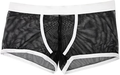 Chic Chic Mens See Through Mesh Boxer Underwear Bikini Boxer Smooth Briefs Amazon Co Uk Clothing