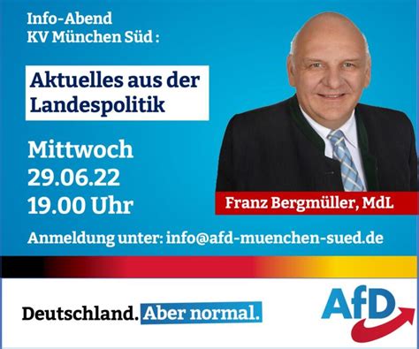 Infoabend spezial mit Franz Bergmüller MdL AfD München